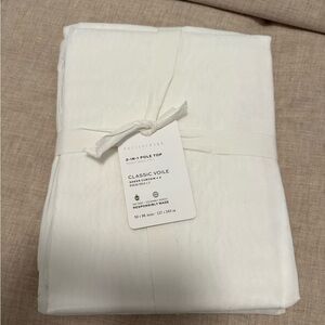 Pottery Barn Classic Voile Sheer 96” Curtain in White